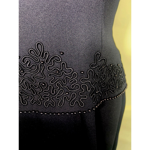 Office Siren Boardroom Chic Donna Morgan Devil Wears Prada Beaded Gown Sz8 - Picture 3 of 9